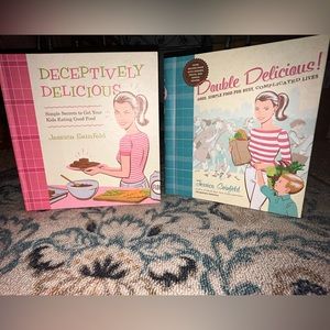 3/25$ 🛒 Deceptively delicious & Double delicious set of 2 hardcover cookbooks